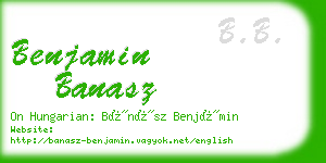 benjamin banasz business card